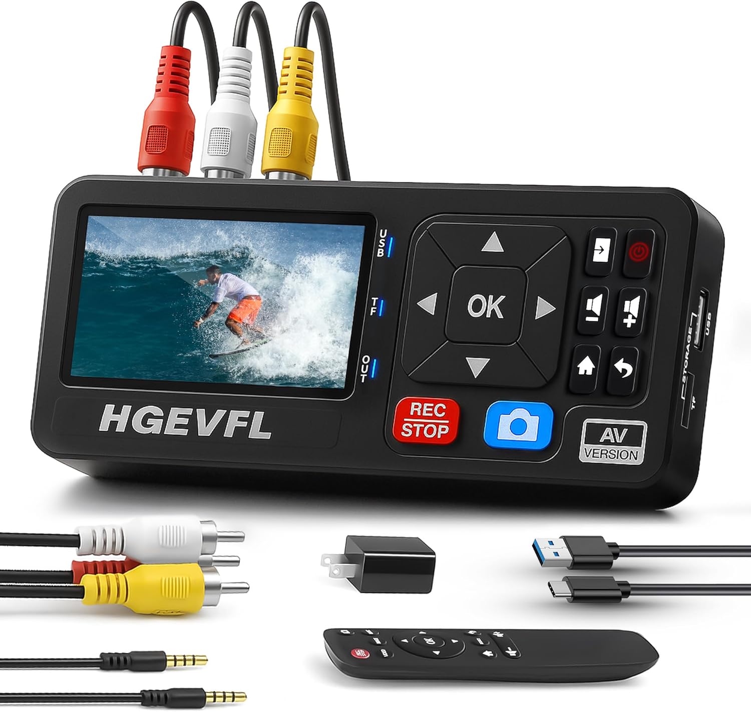 VHS to Digital Converter with 3in Display for Easy Recording
