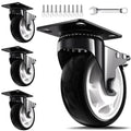 5 Inch Heavy Duty Casters 2600lbs Capacity - Industrial Swivel Wheels