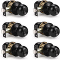 KNOBWELL Matte Black Interior Door Knob - Privacy Lock