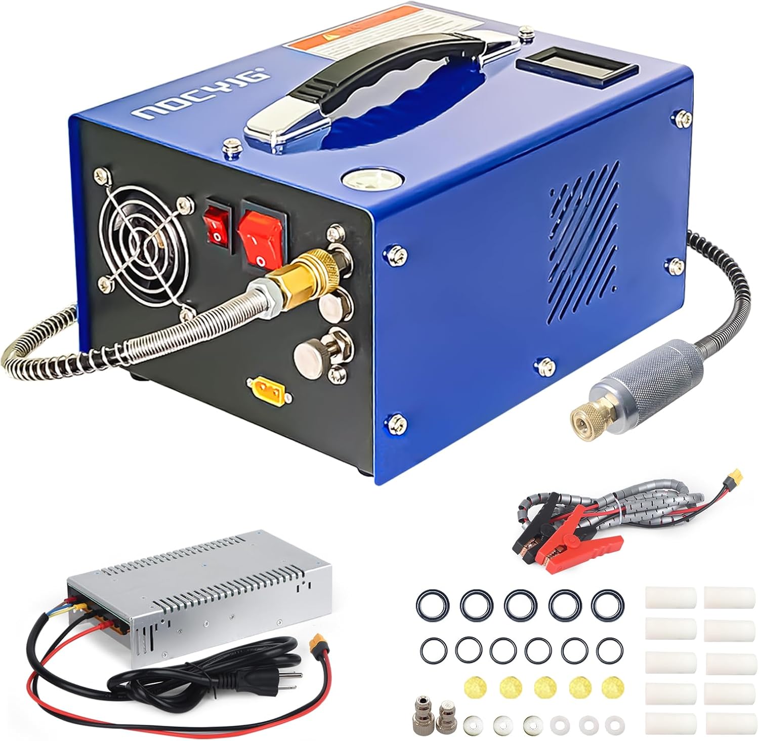 Powerful 4500Psi Air Compressor - Oil-Free Pump, 12V/110V, Filtered - Easy Carry