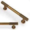 10 Pack Antique Brass Cabinet Pulls 3.75 in Vintage Retro Handles