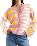 Chic Women's Striped Cardigan Sweater - Perfect for Any Occasion
