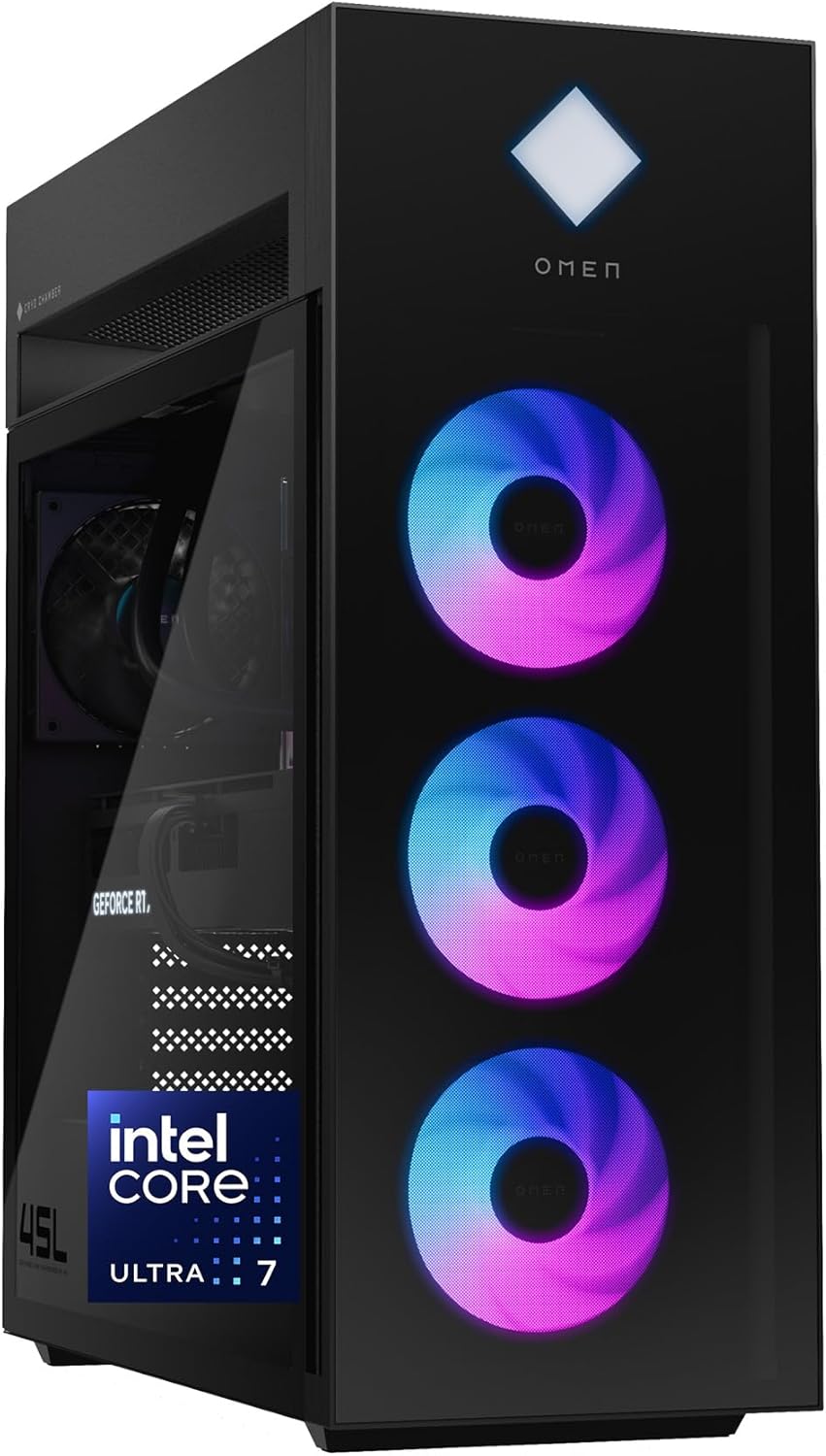 HP OMEN 45L Gaming Desktop with Intel Core Ultra 7 and RTX 5070 Ti