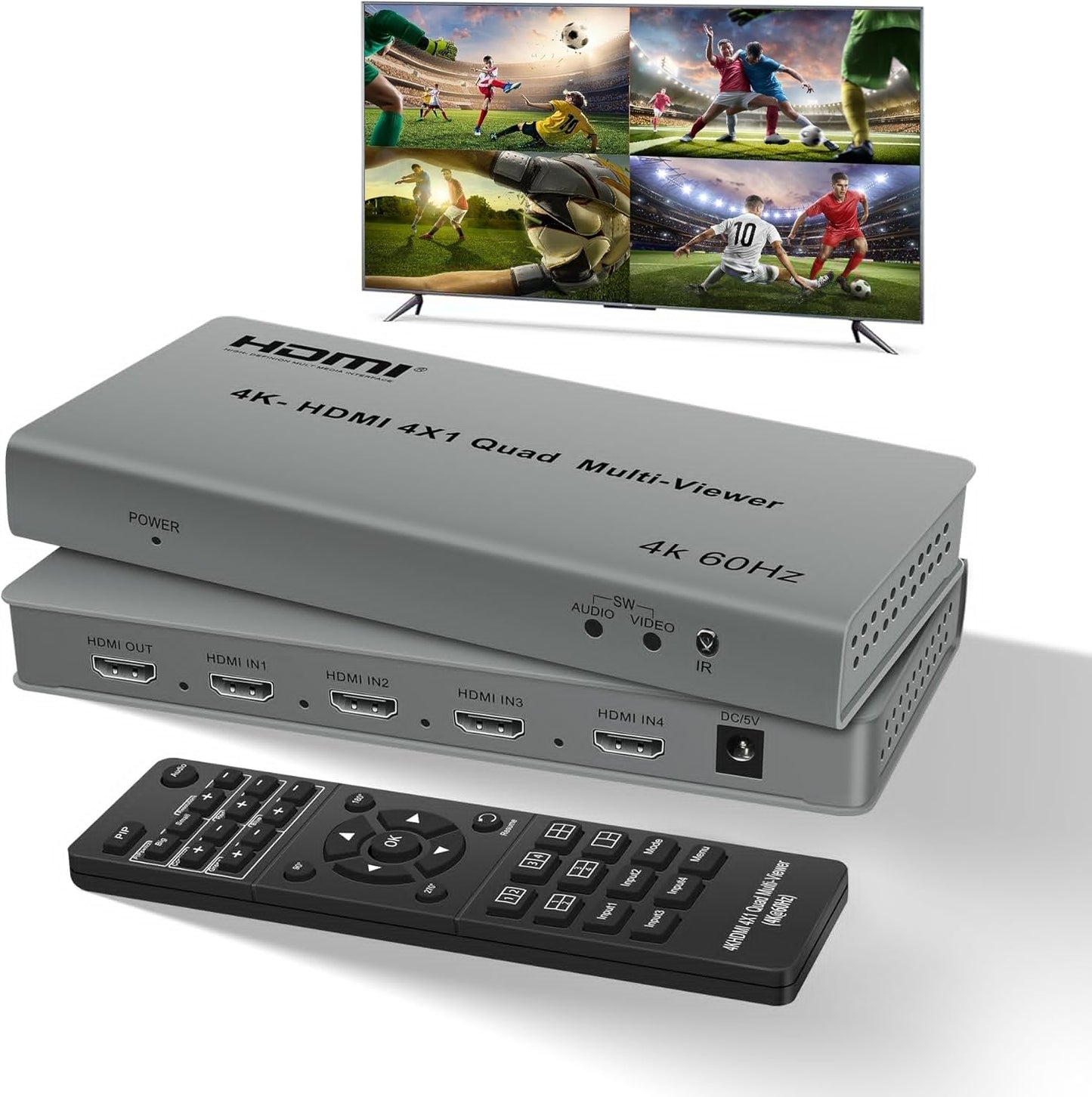 4K@60Hz HDMI Multi-Viewer Switch with PIP for Seamless Viewing