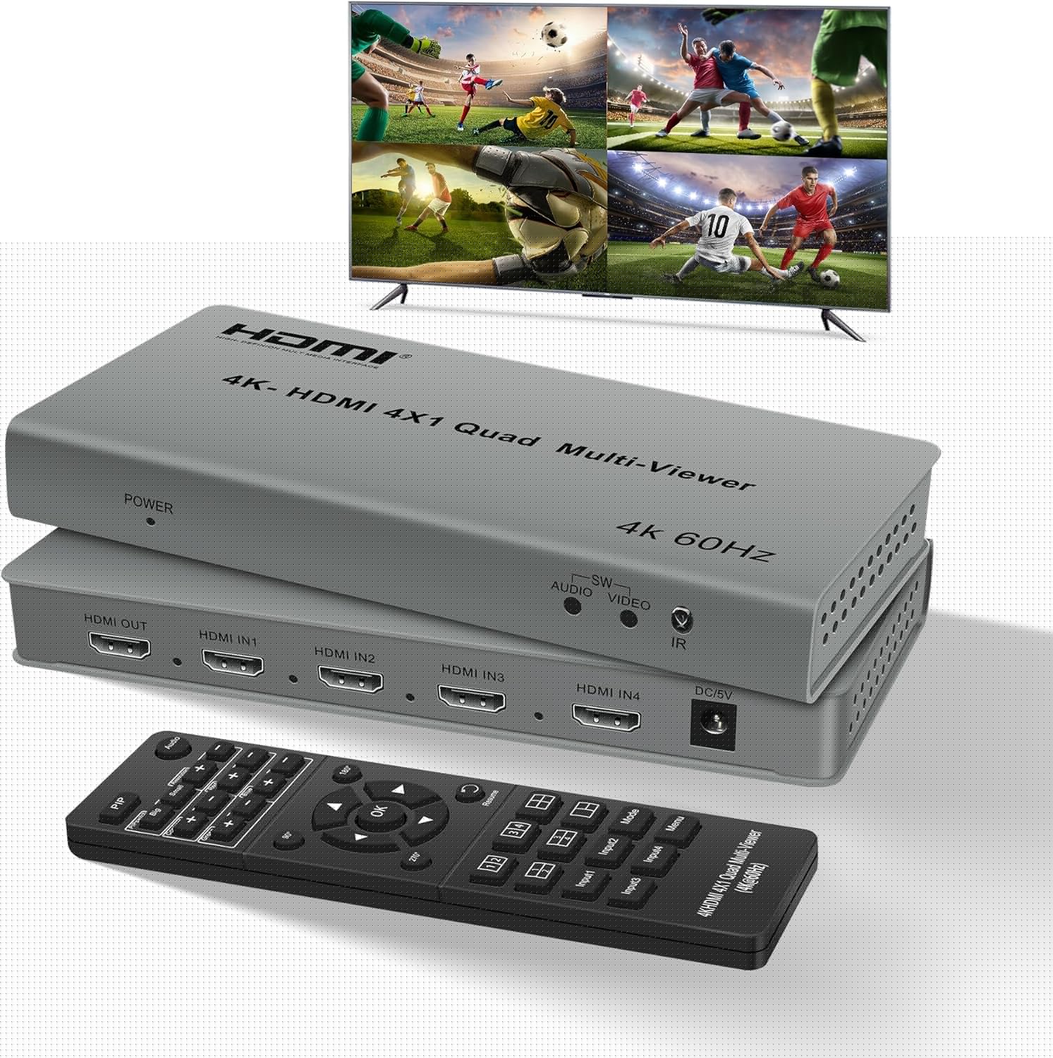 4K@60Hz HDMI Multi-Viewer Switch with PIP for Seamless Viewing