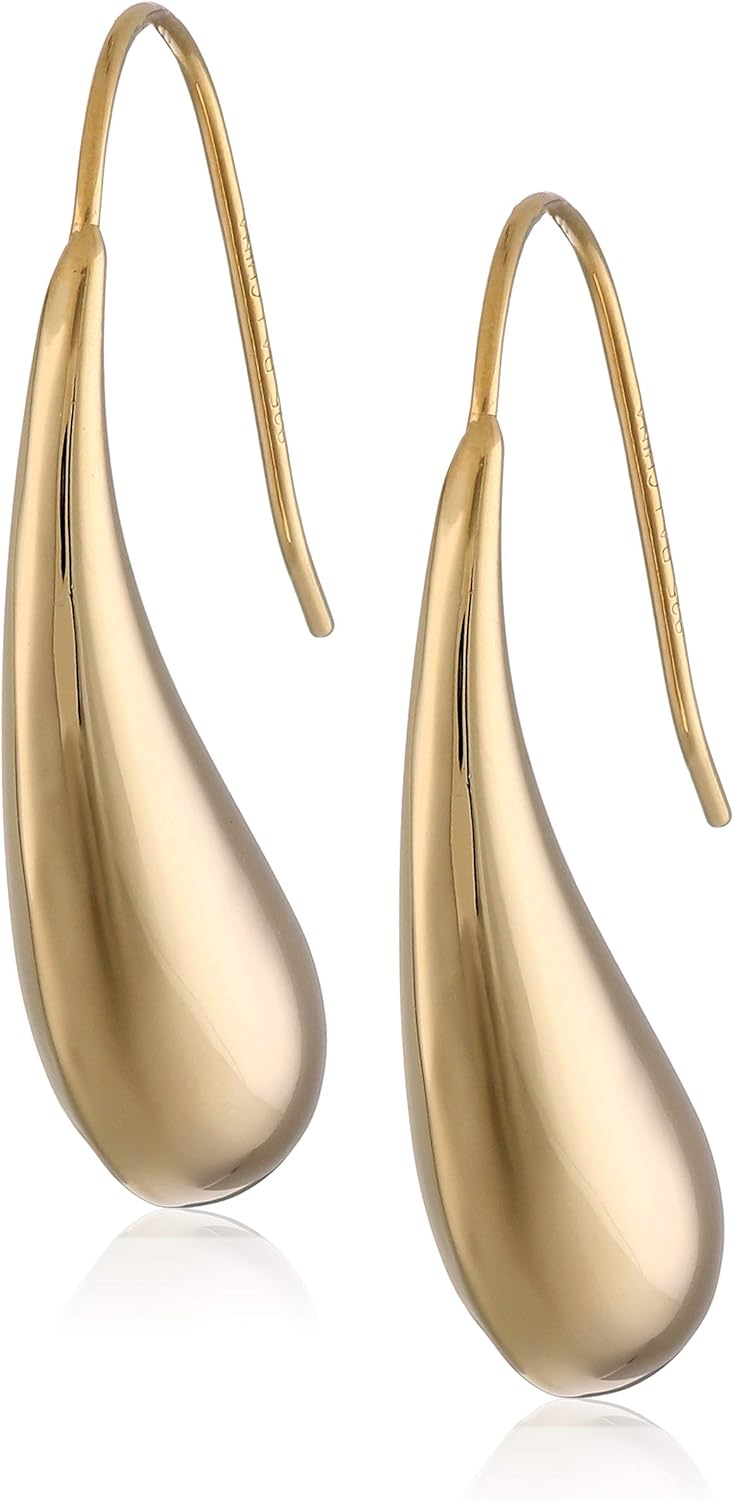 Elegant 18k Gold Over Sterling Silver Teardrop Earrings
