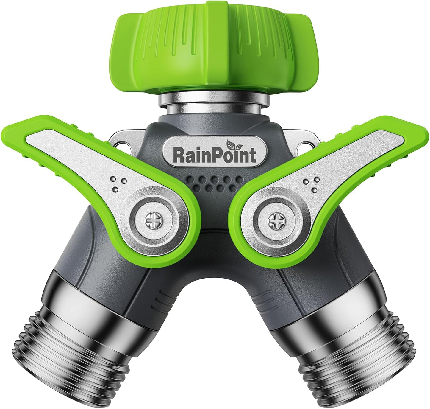 RAINPOINT Garden Hose Splitter: Heavy Duty 2 Way Water Spigot