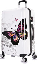 Butterfly Print 28in Spinner Luggage - Lightweight Checked Bag