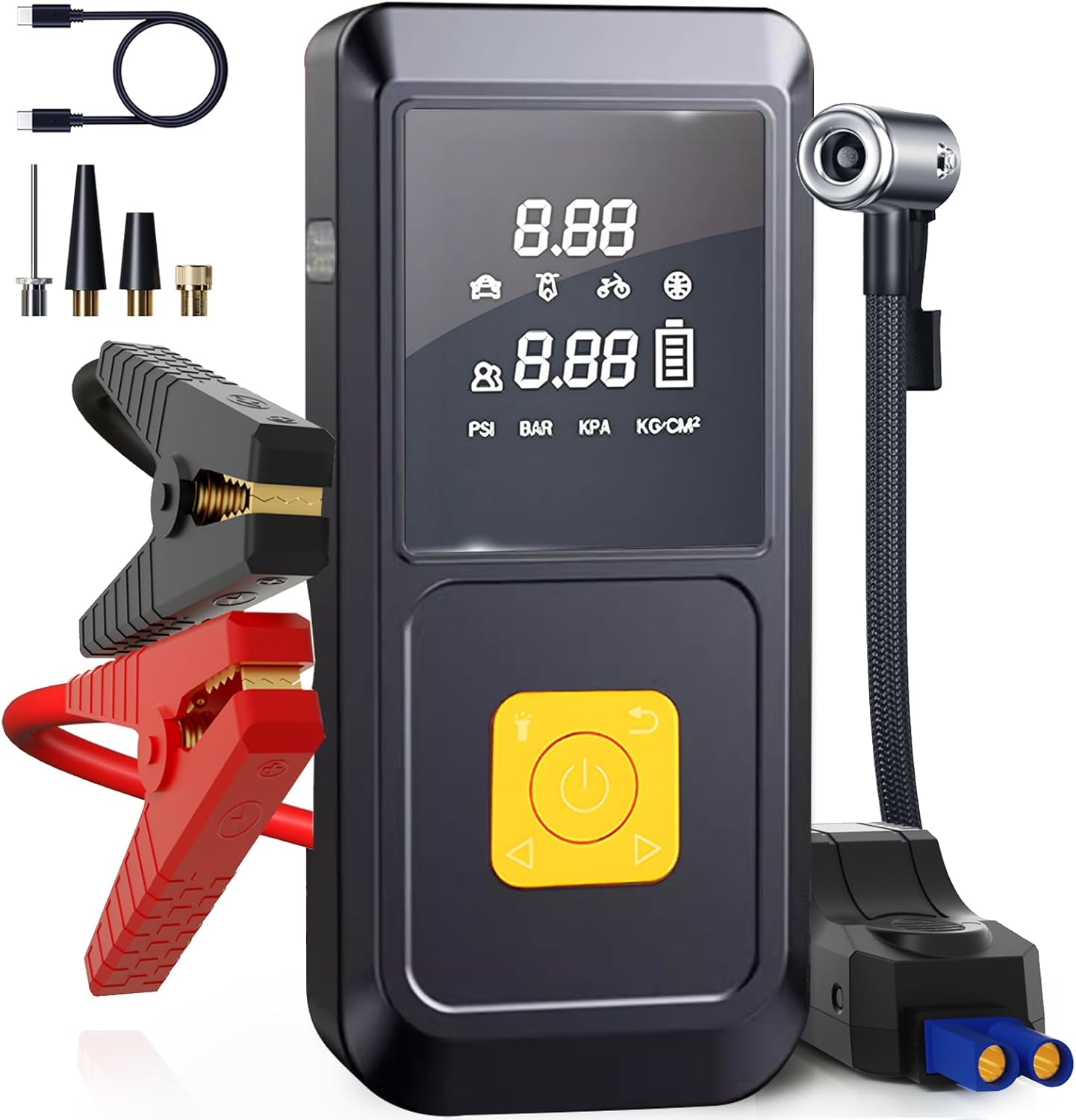 Junfire 3-in-1 Power Pack: Portable Tire Inflator + Jump Starter