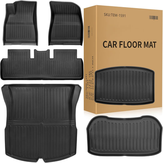 Weize Floor Mats for Tesla Model 3 Highland 2025 2024 - All Weather