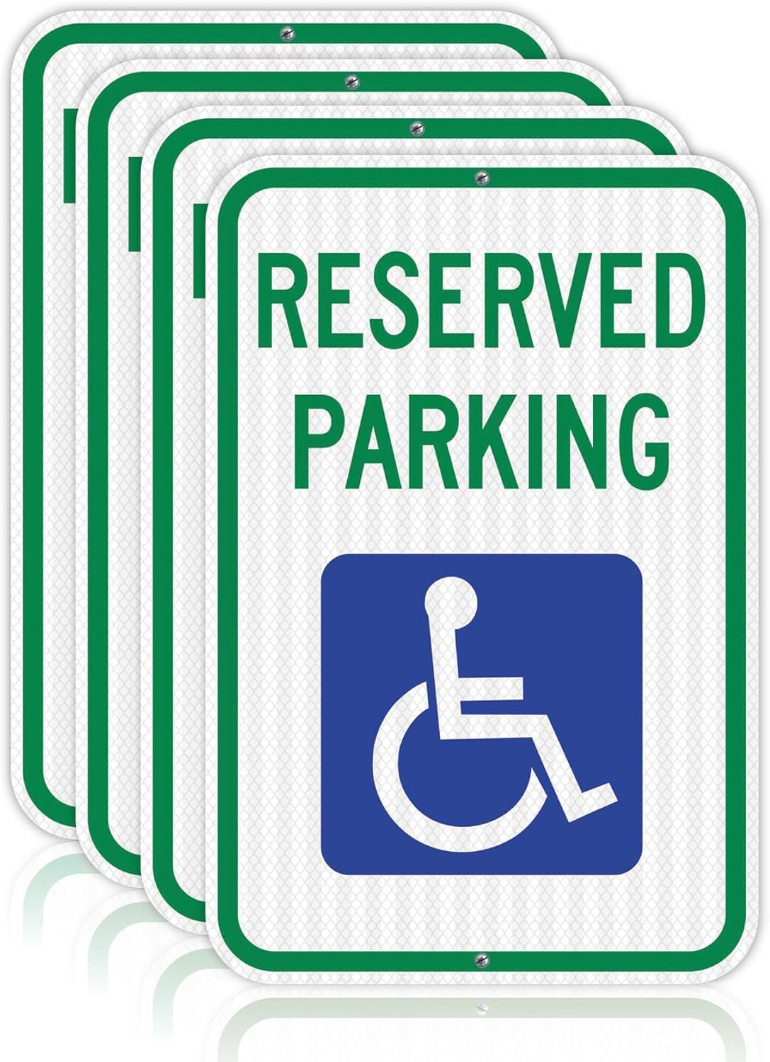 OLANZU Handicap Parking Sign Pack of 4 Durable and Visible