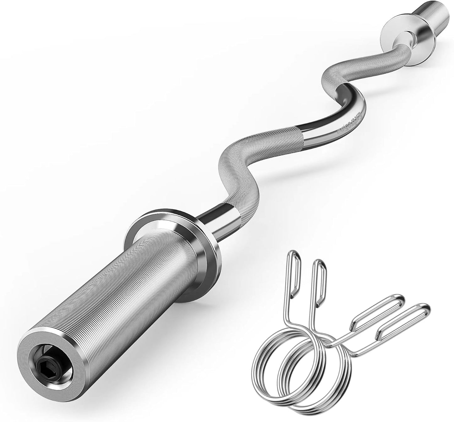 Olympic EZ Curl Barbell Bar for Weight Lifting and Muscle Growth