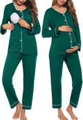 Ekouaer Maternity Nursing Pajama Set - Soft Button-Down Comfort
