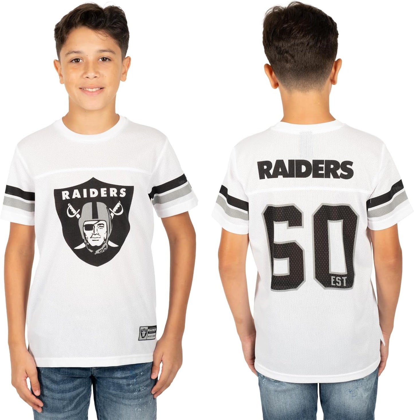 Ultra Game Boy's Mesh Vintage Jersey Tee Shirt for NFL Fans