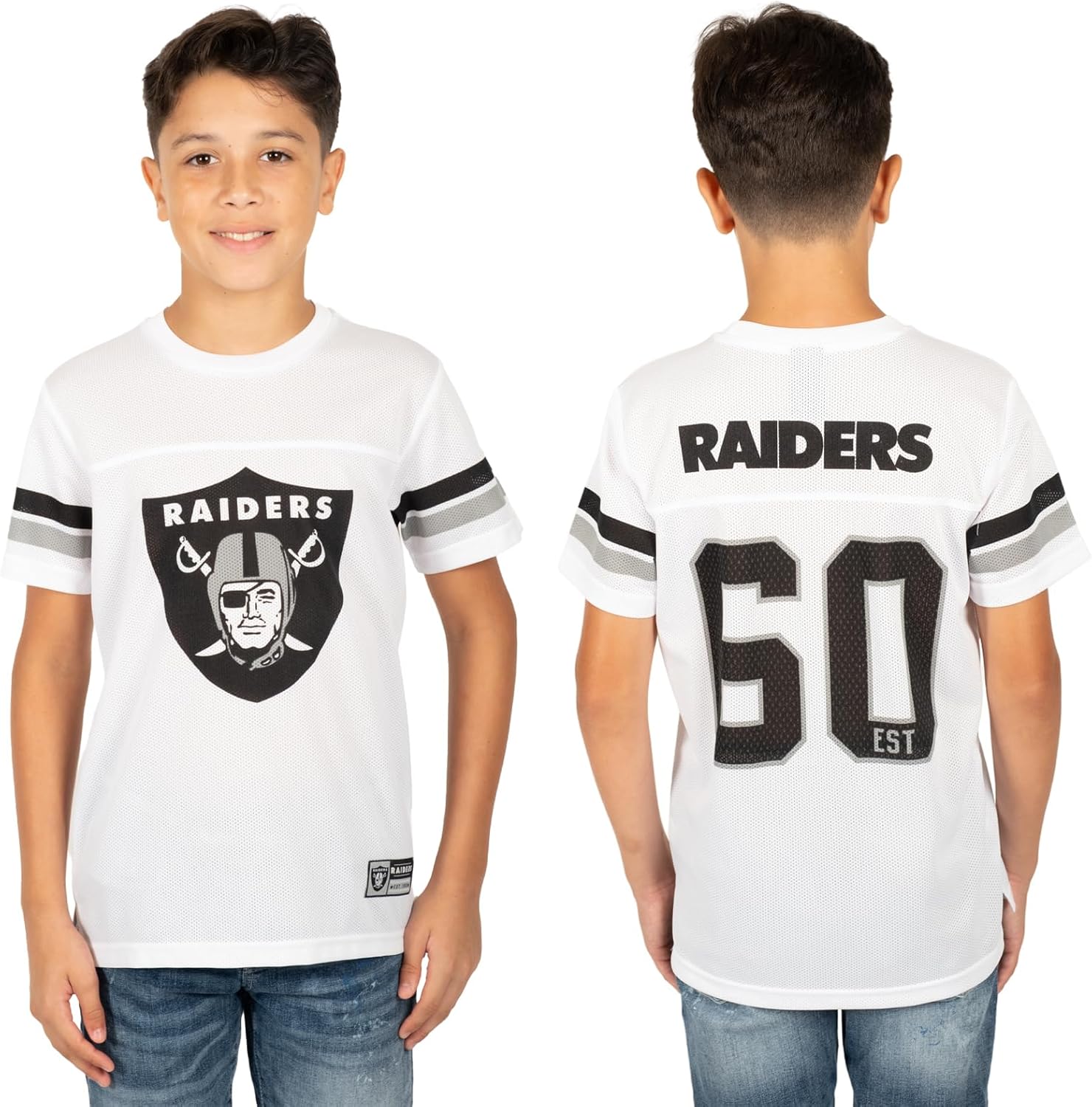 Ultra Game Boy's Mesh Vintage Jersey Tee Shirt for NFL Fans