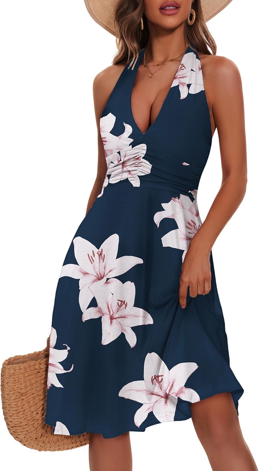Stylish Women's Summer Sundress with Pocket and Ruffle Design