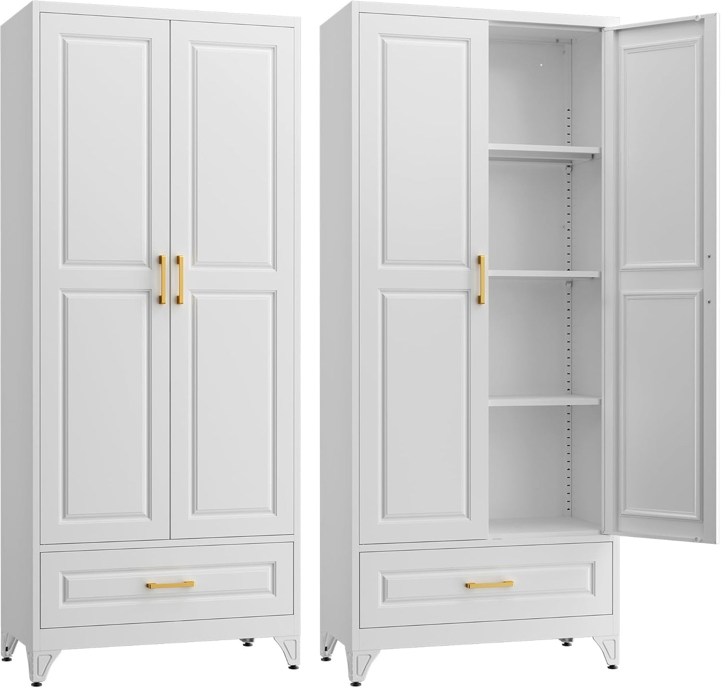 75 Inch Kitchen Pantry Cabinet with Drawer and Adjustable Shelves