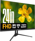 24 in 1080p IPS Monitor 120Hz 1ms - Smooth Gaming & Home Office