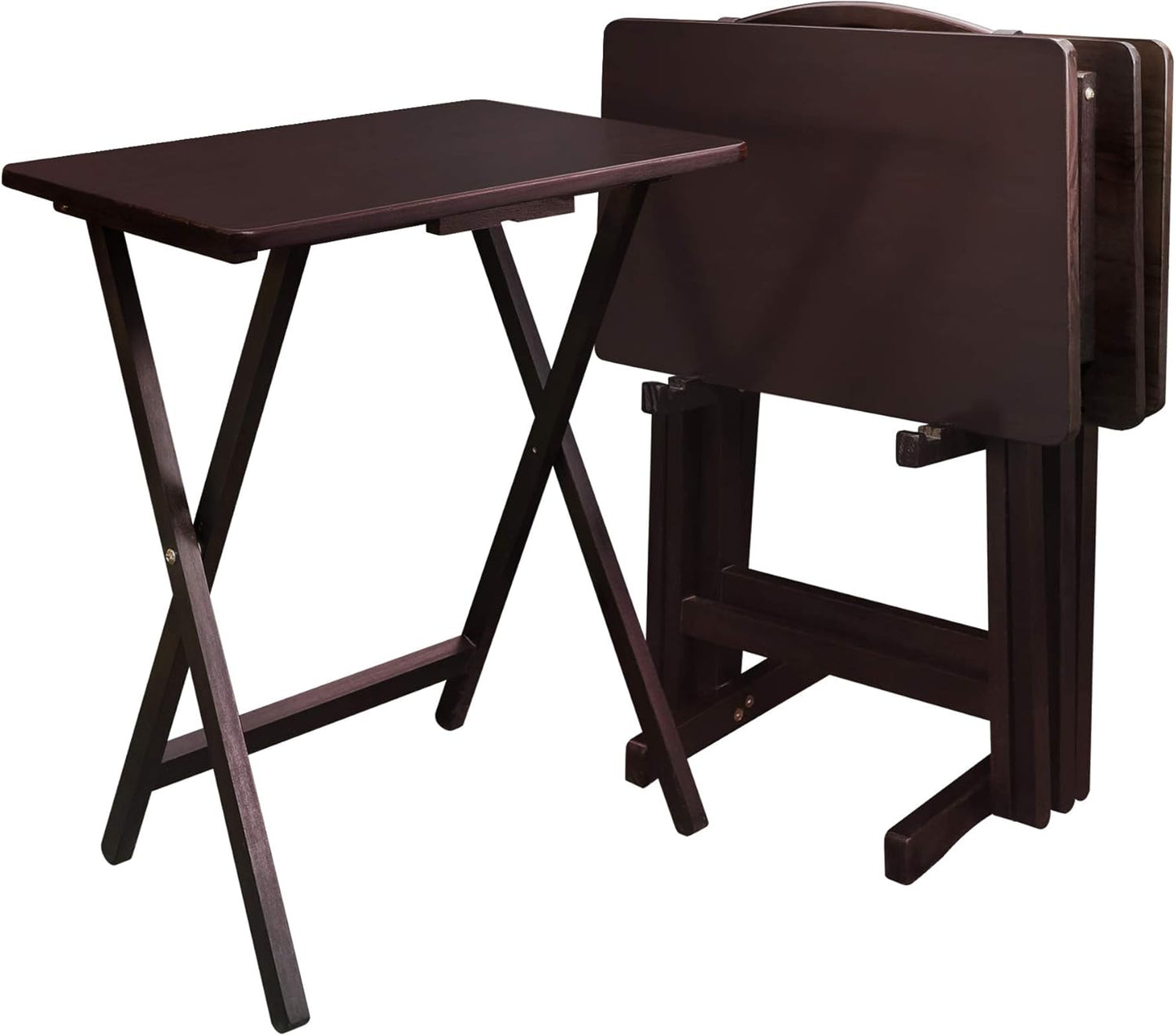 Casual Home 5 Piece Tray Table Set for Living Room Needs