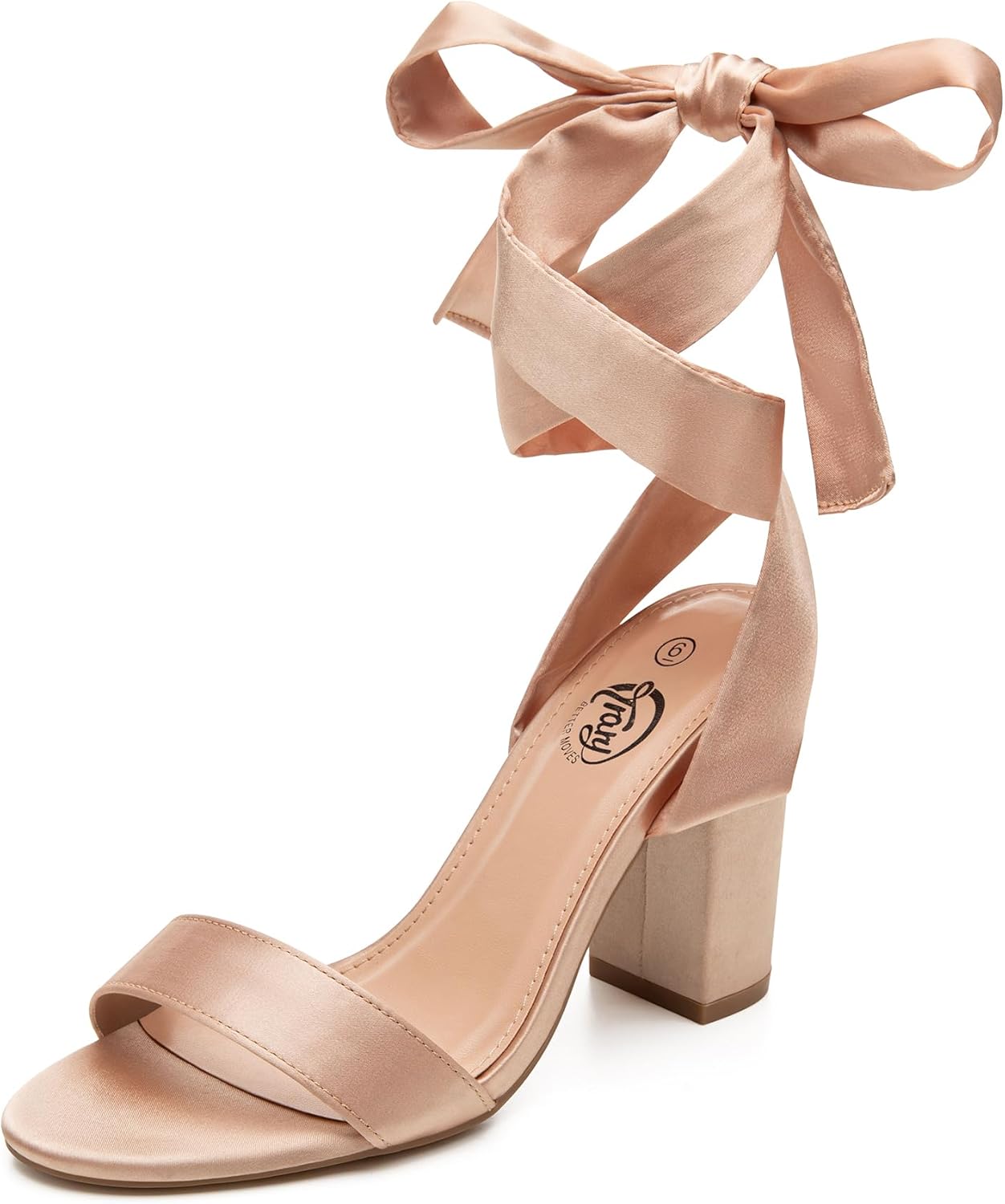 Trary Gold Heels for Women - 3 Inch Chunky Strappy Sandals