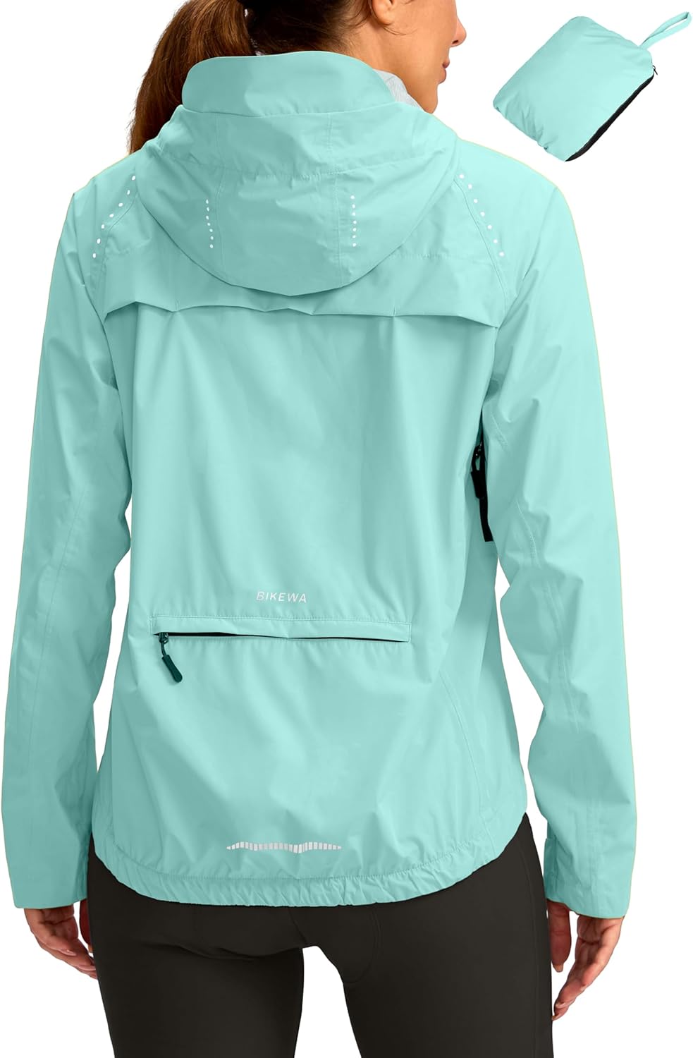 Bikewa Women's Cycling Rain Jacket - Waterproof Windbreaker