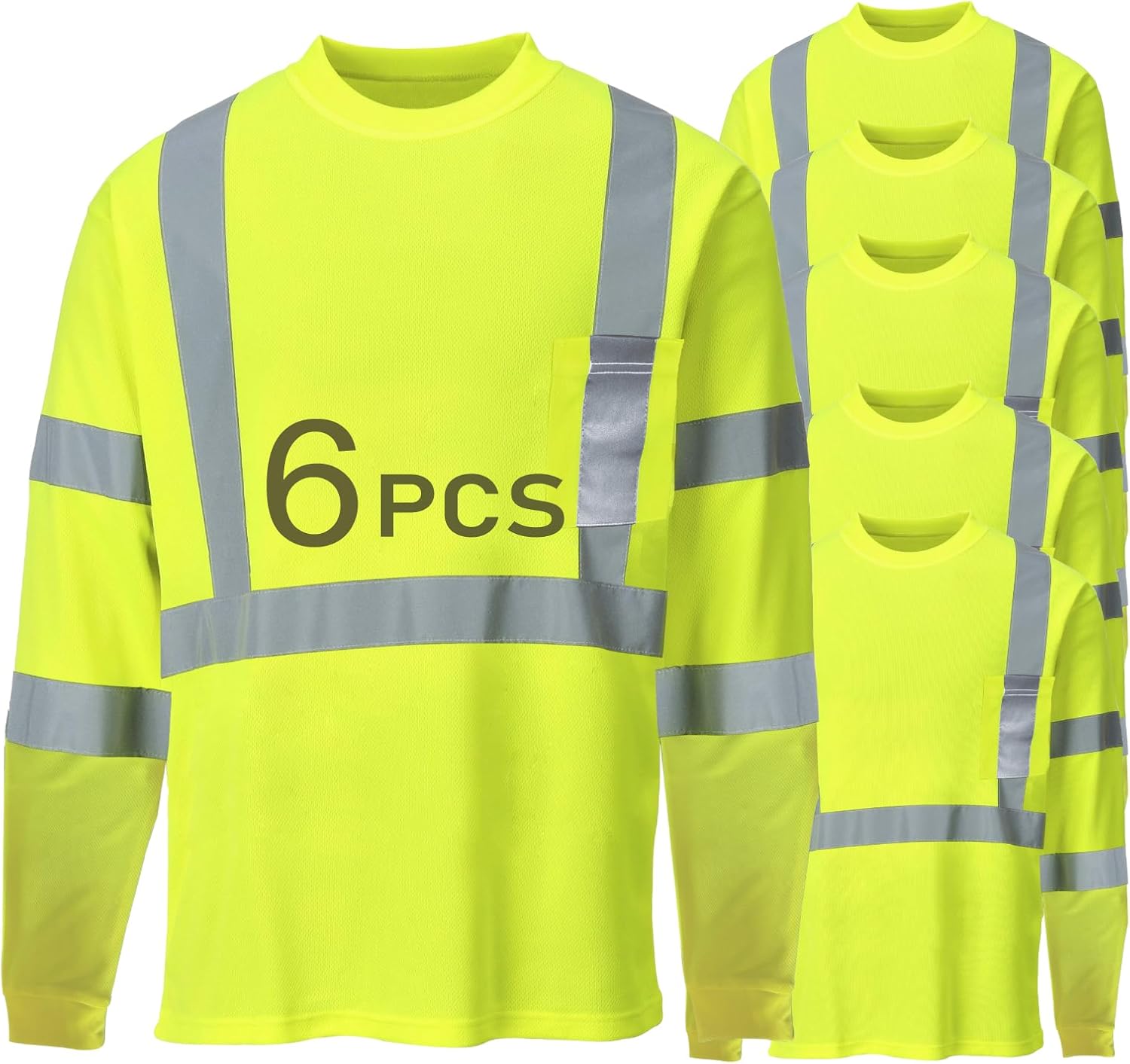 High Visibility Safety Shirts for Men with Reflective Strips