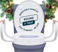 Lunderg Raised Toilet Seat with Handles for Seniors - Elegant Design