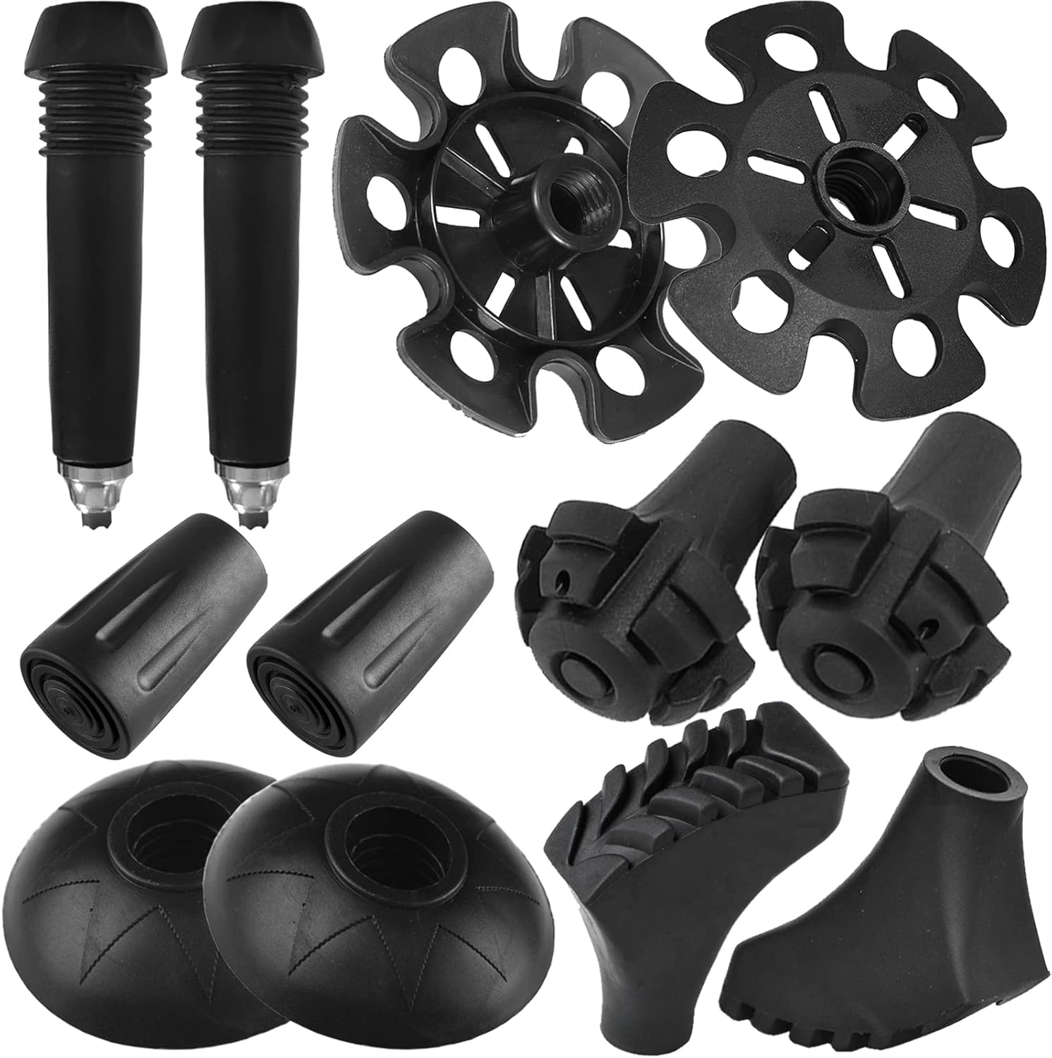 Favuit 6Pcs Hiking Pole Rubber Tips - Protect Your Poles!