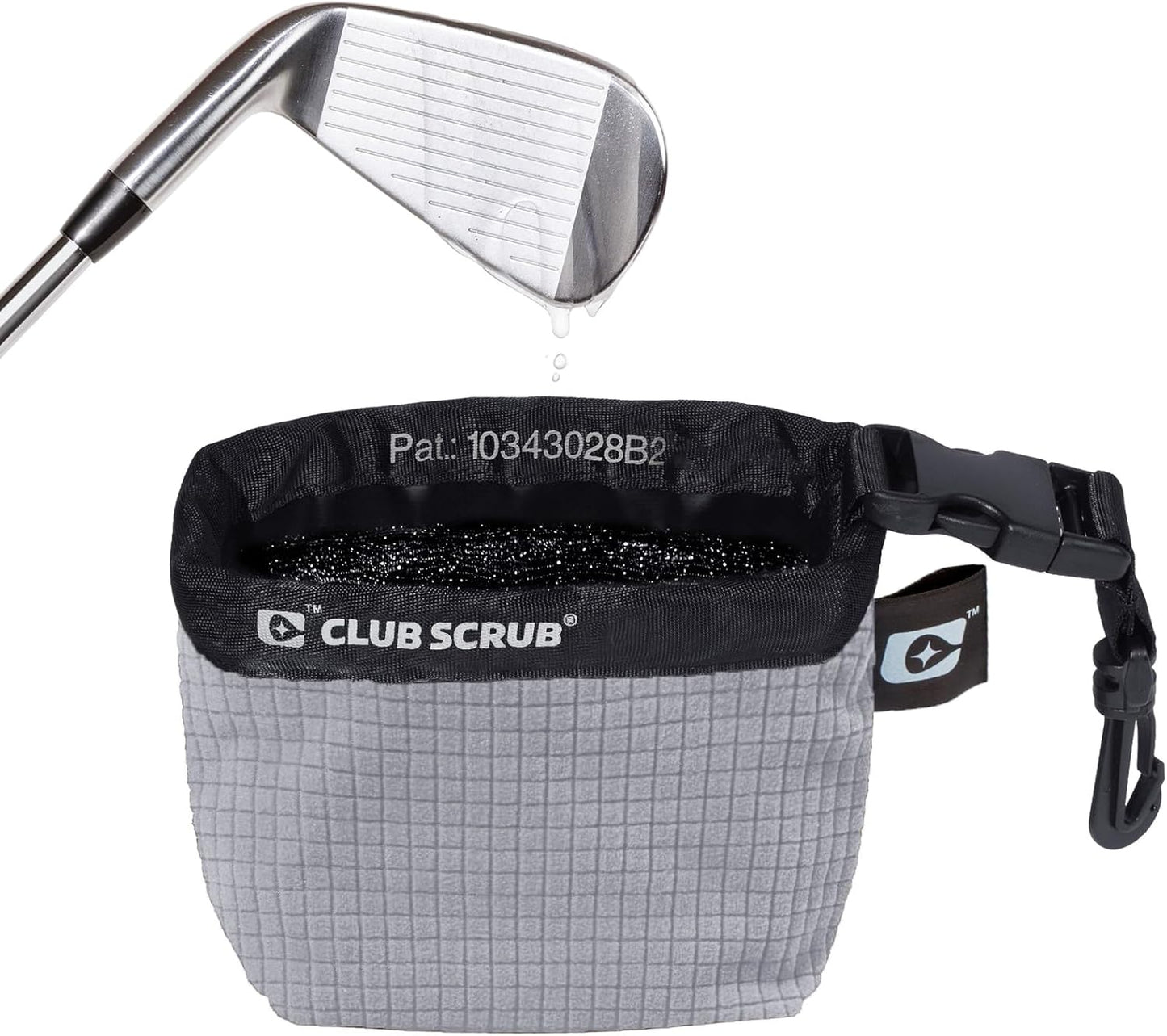 Golf Club Cleaning Bag with Waterproof Liner and Detachable Clip