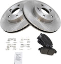 TRQ Front Brake Pad & Rotor Kit Compatible with 2004-2009 Toyota Prius
