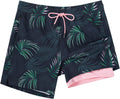 SURF CUZ Mens Swim Trunks 5 in Quick Dry 2-in-1 - Comfortable Liner
