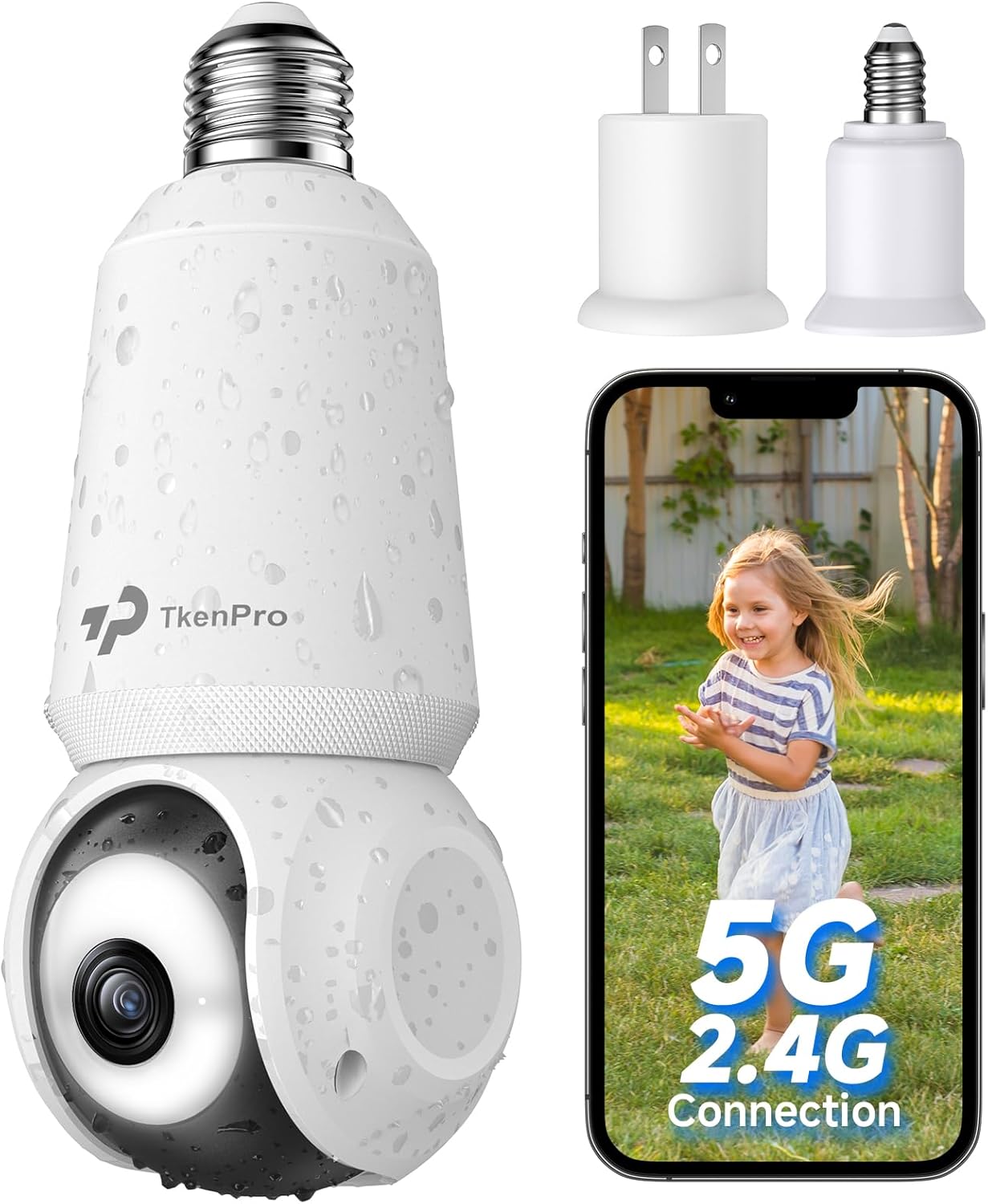 2K Light Bulb Security Cameras Wireless Outdoor for Home Use