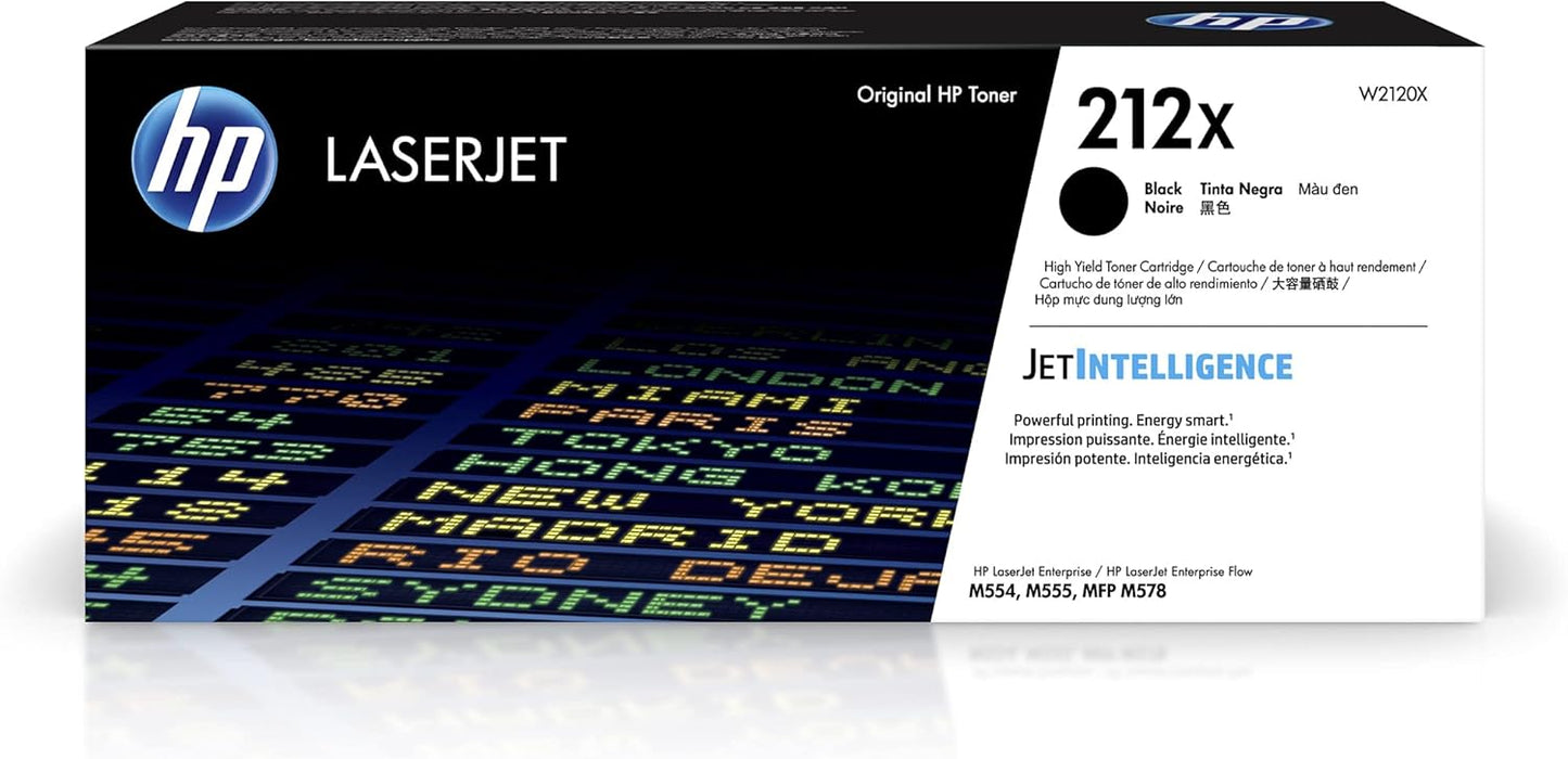 HP 212X Black High-yield Toner Cartridge for Reliable Printing