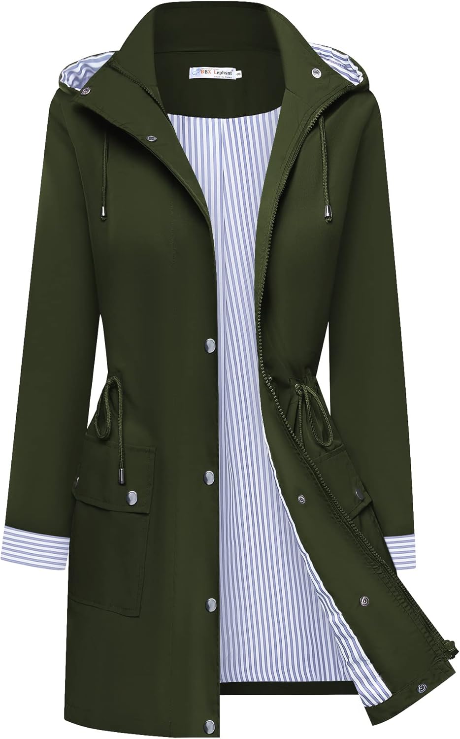 BBX Lephsnt Rain Coats for Women - Waterproof Windbreaker Jacket