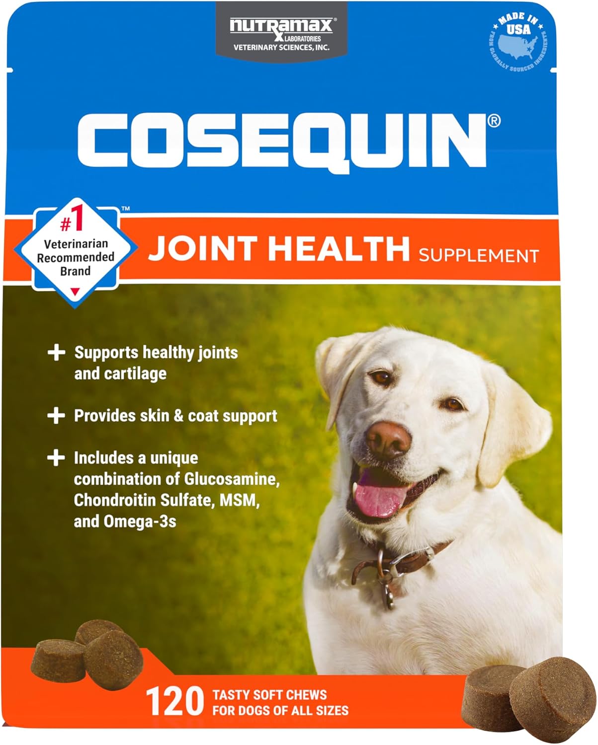 COSEQUIN Maximum Strength Joint Supplement for Dogs - Soft Chews