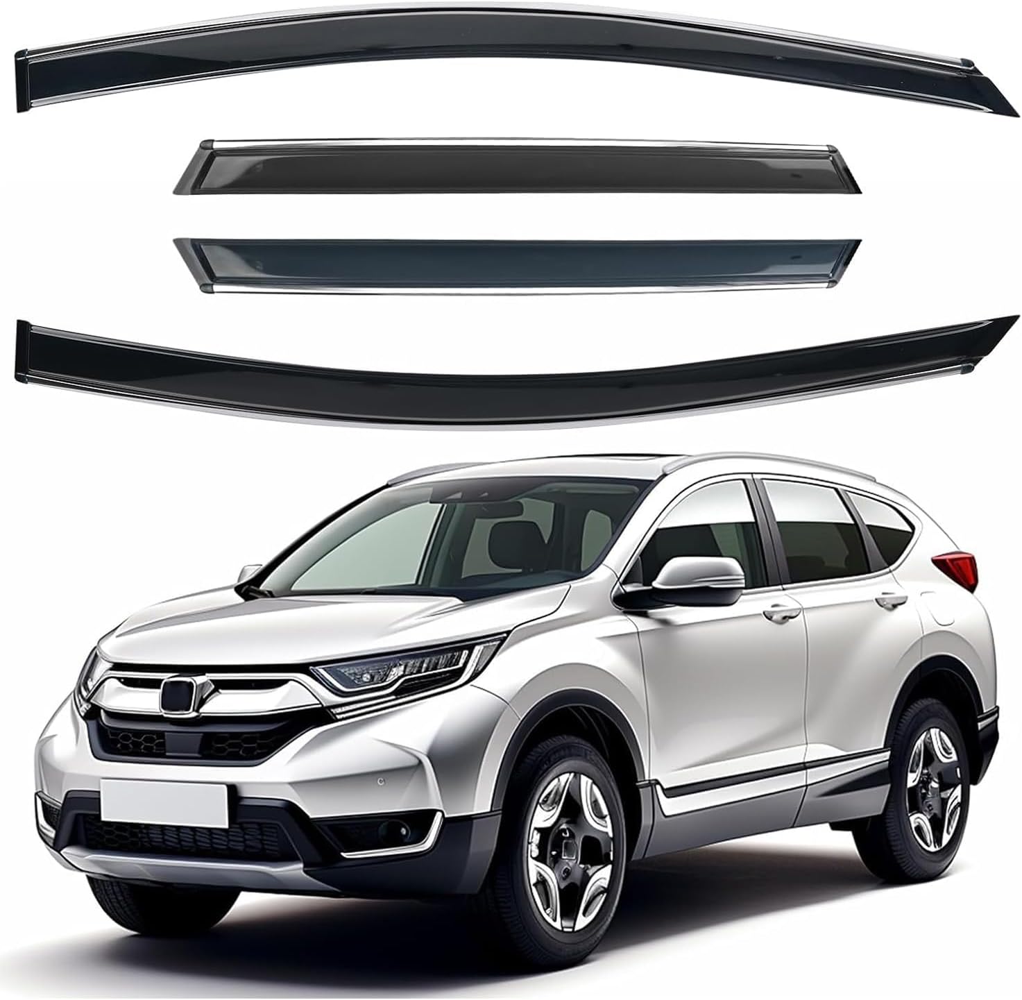 Shatterproof Out-Channel Window Deflectors for Honda CR-V