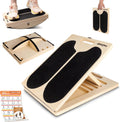 3-in-1 Wooden Slant Board & 180/360 Balance Board - Portable Calf