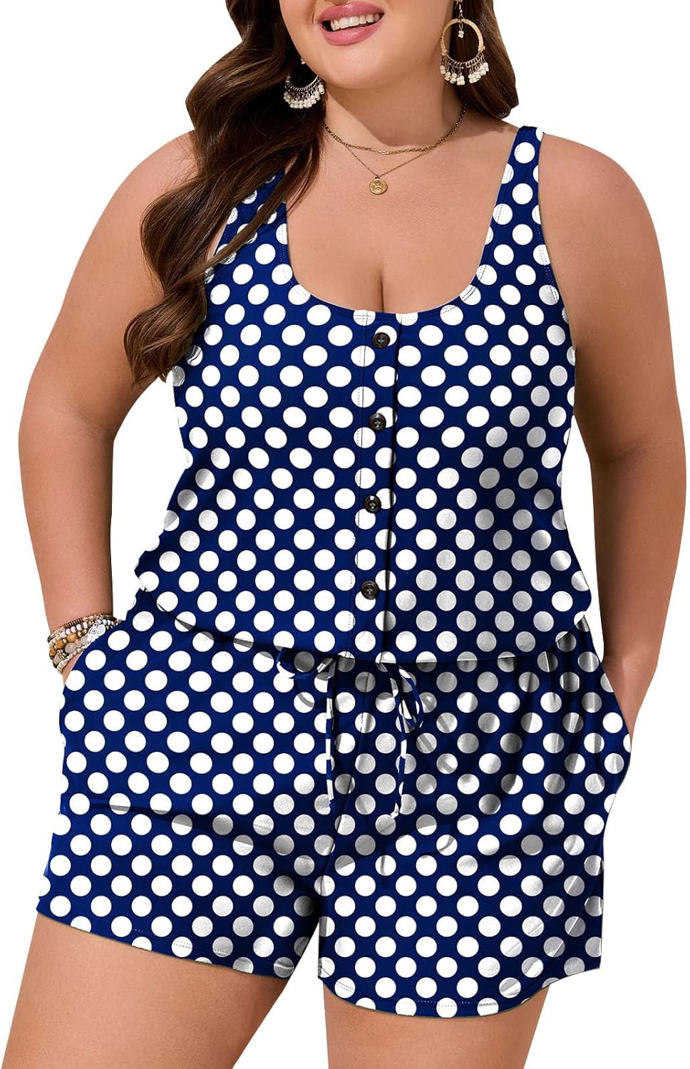Summer Mae Plus Size Swim Romper One Piece Swimsuit for Women