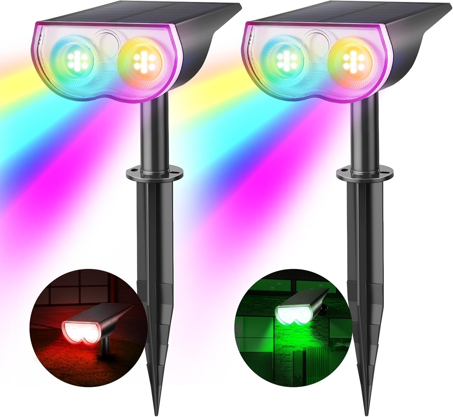 Consciot Solar Spot Lights Outdoor for Halloween Decorations