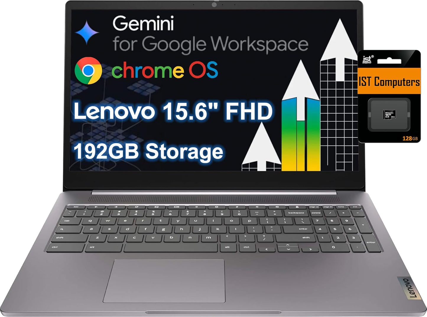 Lenovo Chromebook 15 with 10-Hour Battery Life for Students