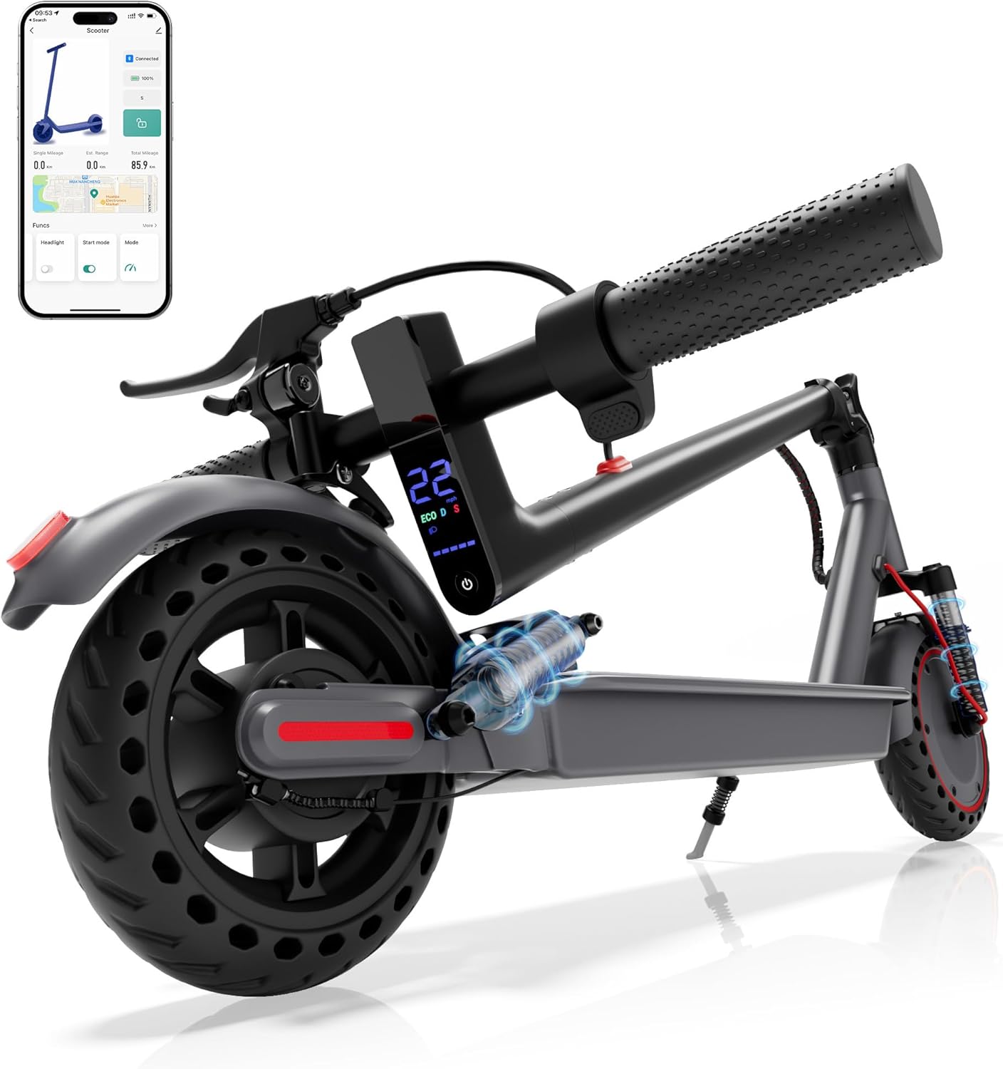 Electric Scooter for Adults with Powerful 500W Motor and App