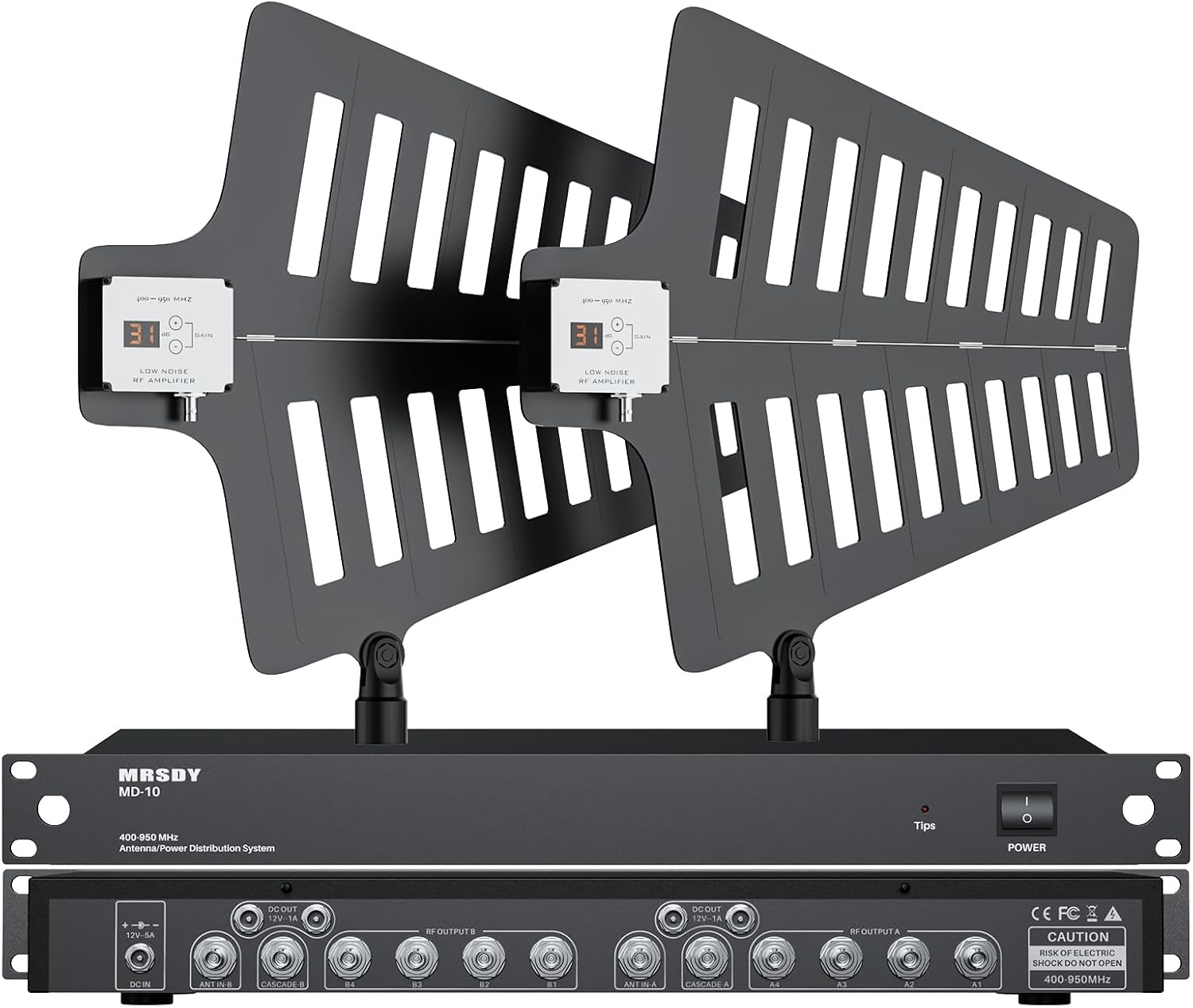 MD-10 UHF Wireless Antenna Distribution System for Microphones