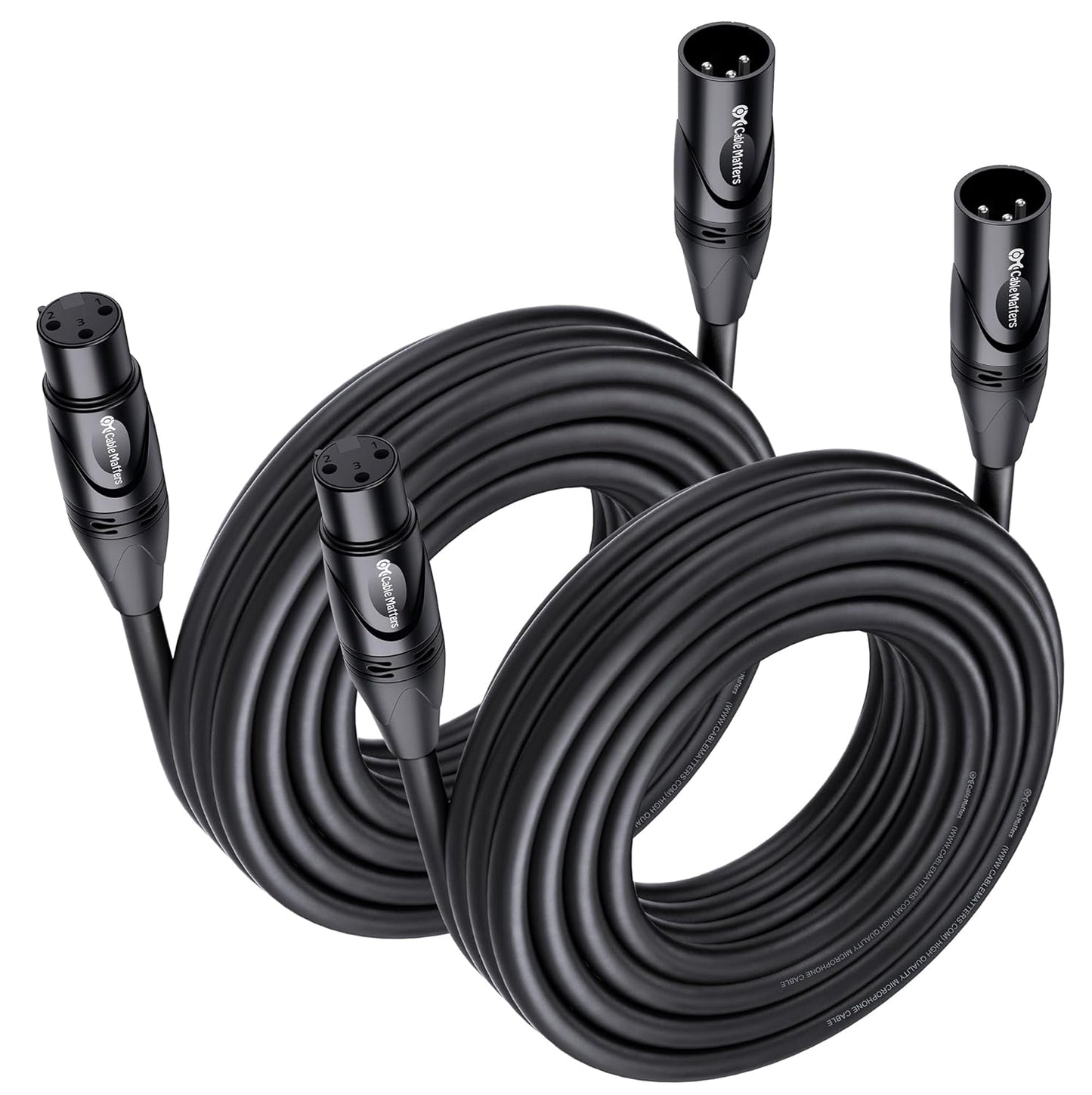 Premium 25ft XLR to XLR Cables for Professional Audio Quality