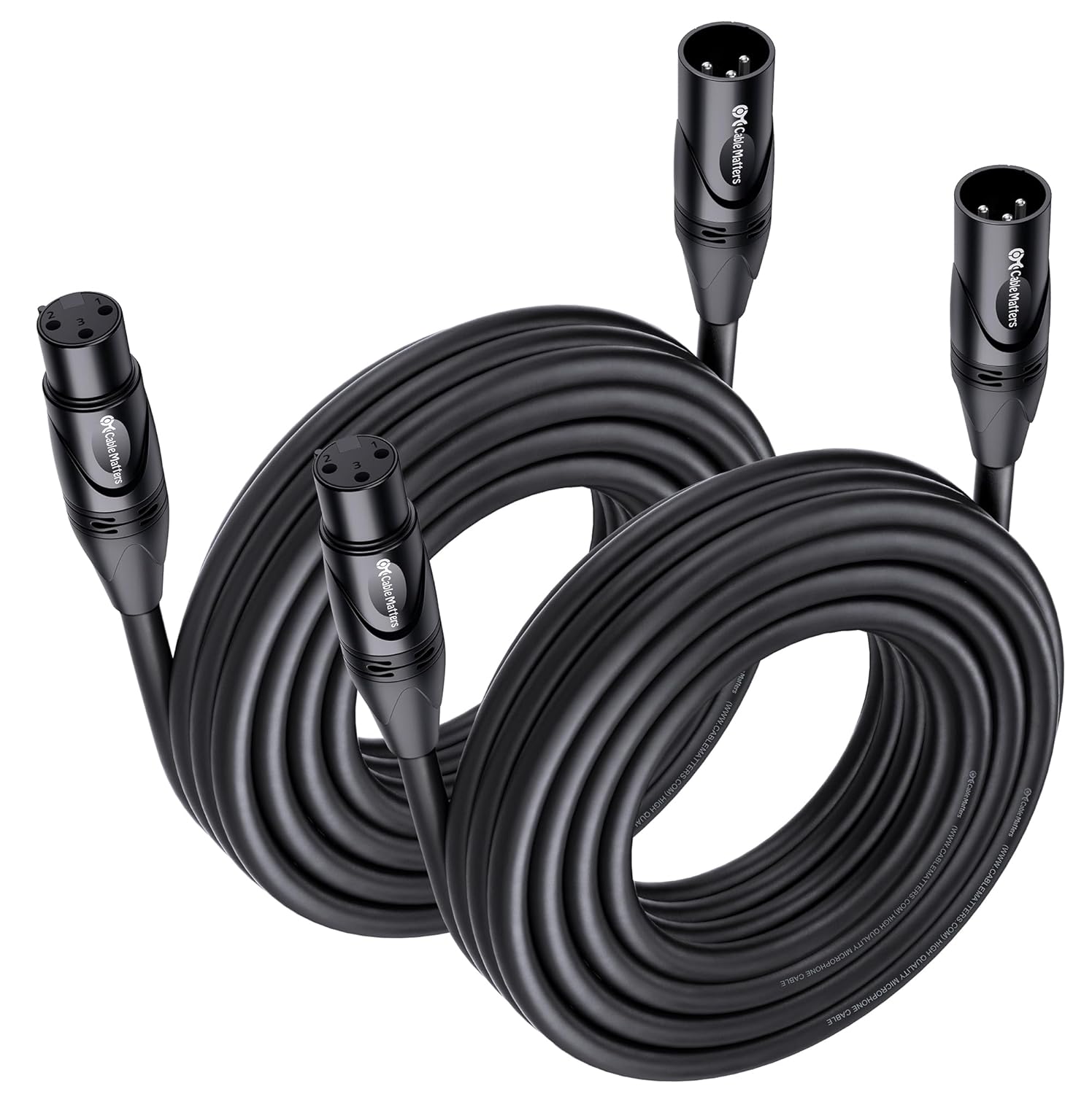 Premium 25ft XLR to XLR Cables for Professional Audio Quality