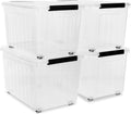 Citylife 82 QT Clear Plastic Storage Bins for Home Organization