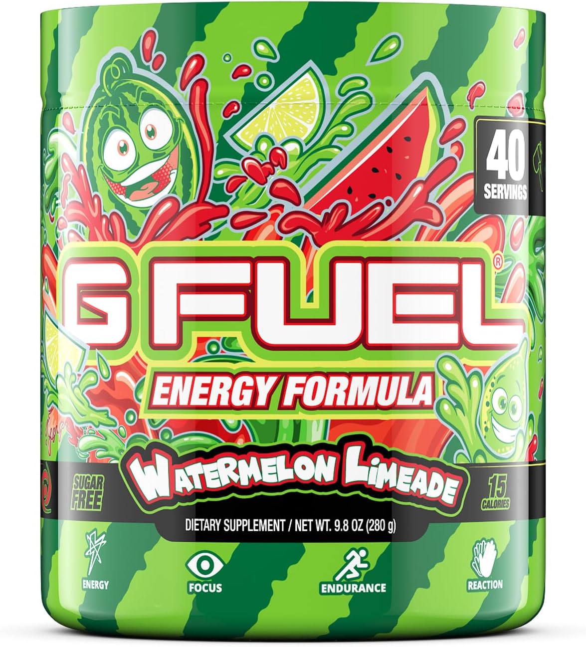 G Fuel Watermelon Limeade Energy Drink Powder for Focus Boost