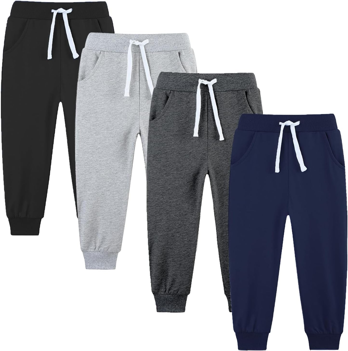 Boys Sweatpants Joggers Cotton Active Soft Pants for Kids 2-14Y