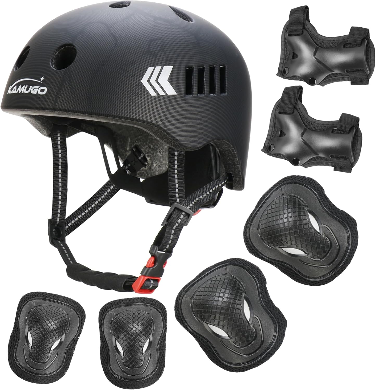 KAMUGO Kids Bike Helmet Set for Ages 2-8 with Protective Gear