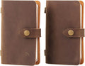 Leather Small Travel Journal Notebook - Refillable Pocket Journal