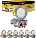 4 in Ultra-Thin Recessed LED Lights 6 Pack - Brushed Nickel Selectable